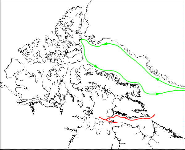 Titre original&nbsp;:  Baffin and Bylot Voyage Routes