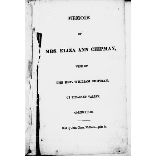 CHIPMAN, ELIZA ANN (Chipman)