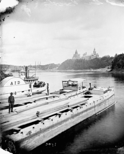 Original title:  MIKAN 3372209 Shipping Lumber, Booth&#39;s lumber yards, Ottawa, Ont. [ca. 1873]. [107 KB, 600 X 744]