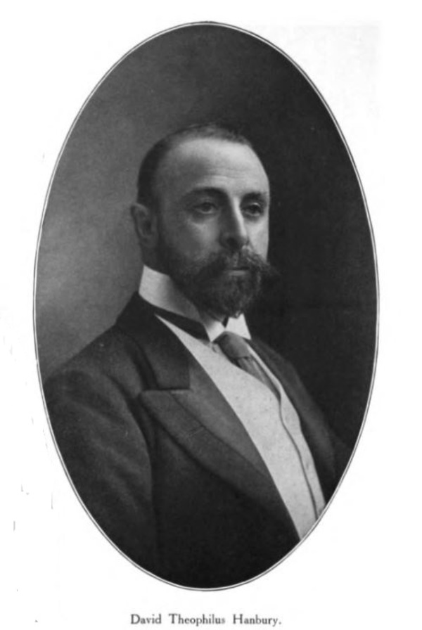 Titre original&nbsp;:  David Theophilus Hanbury - The Hanbury family by A. Audry Locke. A. L. Humphreys, 1916. From HathiTrust, digitized by Google, original held at the University of Michigan. https://hdl.handle.net/2027/mdp.39015025922660 