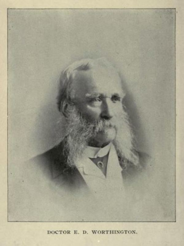 Original title:  Dr. E. D. Worthington, M.D., FRCS. "Reminiscences of student life and practice" by Edward Dagge Worthington. Sherbrooke, 1897. From: https://archive.org/details/reminiscencesofs00wortuoft/page/n6.