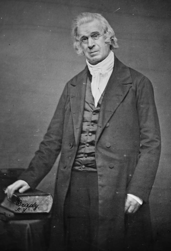 Original title:    Description Nathan Bangs. Library of Congress description: "Rev. Nathan Bangs". Date between 1855 and 1865 Source Library of Congress Prints and Photographs Division. Brady-Handy Photograph Collection. http://hdl.loc.gov/loc.pnp/cwpbh.02811. CALL NUMBER: LC-BH82- 5245 C [P&P] Author Mathew Brady (1823–1896) Description American photographer Date of birth/death circa 1823(1823) 15 January 1896(1896-01-15) Location of birth/death Warren County, New York New York City Work period from 1844(1844) until circa 1887(1887) Work location New York City, Washington, D.C. Authority control VIAF: 22965552 | LCCN: n81140569 | PND: 12017636X | WorldCat Permission (Reusing this file) PD

English: Nathan Bangs, ( May 2, 1778 – May 3, 1862) was an American Christian theologian in the Methodist tradition. Born in Stratford, he received a limited education, taught school, and in 1799 went to Upper 