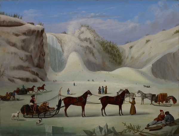 Titre original&nbsp;:    Artist Robert Clow Todd 1866 (Canadian) (Painter, Details of artist on Google Art Project) Title The Ice Cone, Montmorency Falls, Québec Object type Unknown Date c. 1845 Medium oil on canvas English: oil on canvas Dimensions Height: 512 mm (20.16 in). Width: 679 mm (26.73 in). Current location Art Gallery of Ontario Native name Art Gallery of Ontario Location Toronto Coordinates 43° 39′ 14.0″ N, 79° 23′ 34.0″ W Established 1900, renamed 1966 Website www.ago.net Accession number 87/94 Source/Photographer Google Art Project: Home - pic

