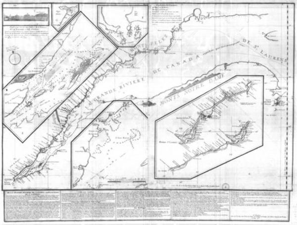 Titre original&nbsp;:  Deshayes, Jean, Carte de la Grande rivière de Canada